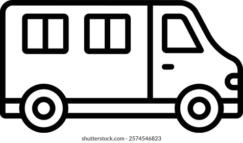 School Bus vector icon. Can be used for printing, mobile and web applications.