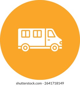 School Bus vector icon. Can be used for printing, mobile and web applications.