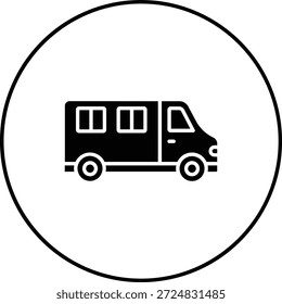 School Bus vector icon. Can be used for printing, mobile and web applications.
