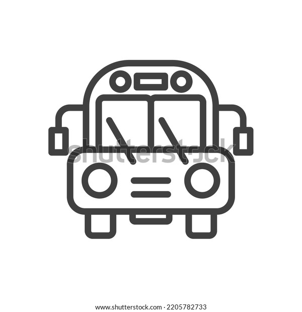 School bus vector icon. Education\
icon symbol. School bus vector illustration on isolated background.\
Education sign for mobile concept and web\
design