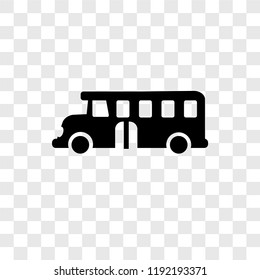 School bus vector icon isolated on transparent background, School bus transparency logo concept