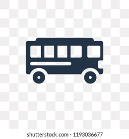 School bus vector icon isolated on transparent background, School bus transparency concept can be used web and mobile