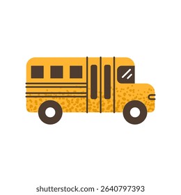 School bus vector icon, isolated on white backgound