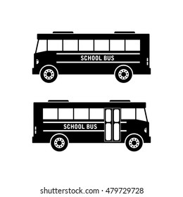 School bus vector icon on white background