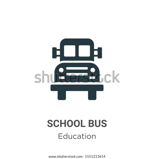 School bus vector icon on white\
background. Flat vector school bus icon symbol sign from modern\
education collection for mobile concept and web apps\
design.