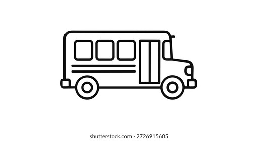 Schule Bus Vektor Symbol Transport Fahrzeug Bildung Grafikdesign