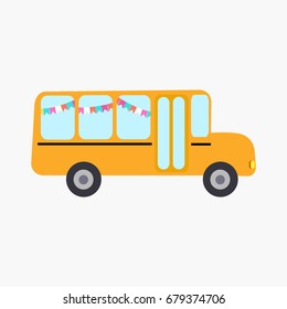 School bus vector illustration.