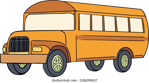 School bus. Vector illustration about back to school.