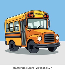 Arte de la Ilustración vectorial del autobús escolar