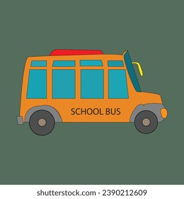 School bus vector illustration design.School bus front isolated vector illustration in flat style design.eps file.