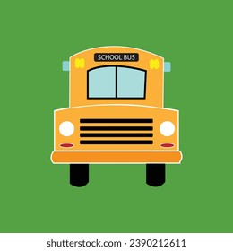 School bus vector illustration design.School bus front isolated vector illustration in flat style design.eps file.