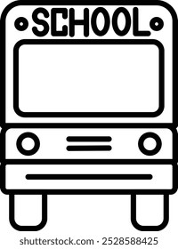 Icono detallado de la Ilustración vectorial del autobús escolar