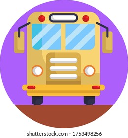school bus vector illustration icon