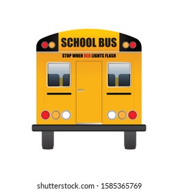 School bus vector illustration isolated on white background