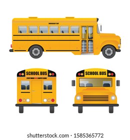 School bus vector illustration isolated on white background