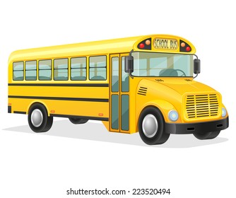 school bus vector illustration isolated on white background