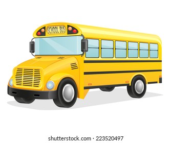 school bus vector illustration isolated on white background