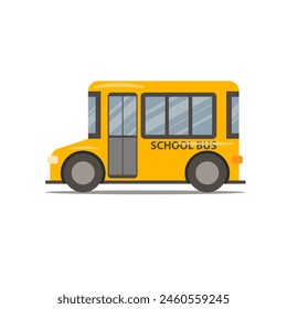 Ilustración vectorial de autobús escolar, aislado en el fondo