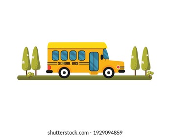 school bus vector illustration on white background