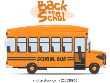 School bus. Vector illustration of School theme