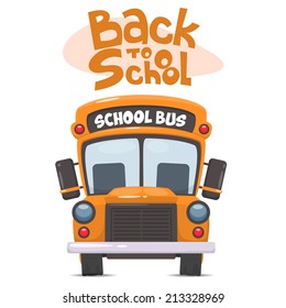 School bus. Vector illustration of School theme