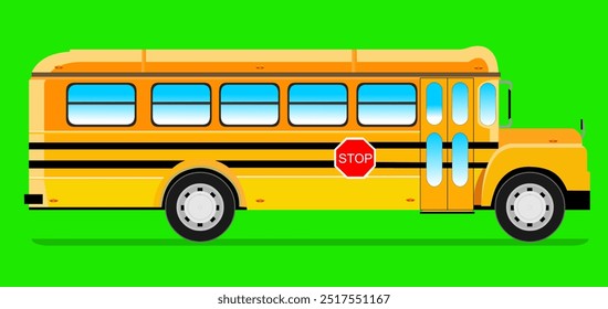Autobús escolar Ilustración vectorial, amarillo, autobús, autobús escolar Vector