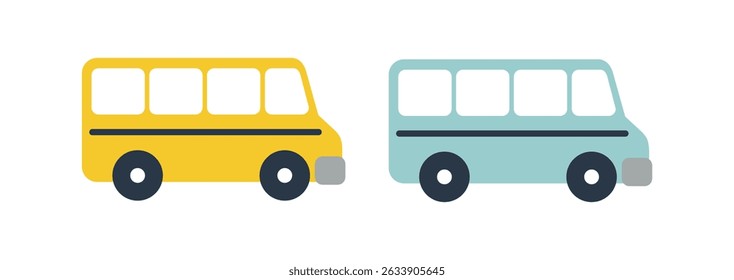 School bus vector on white background
