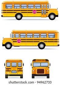 Bus escolar en vector (conjunto 32)