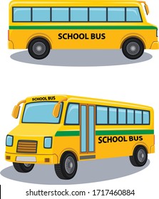 school bus vehicle education vector cartoon travel children bus 