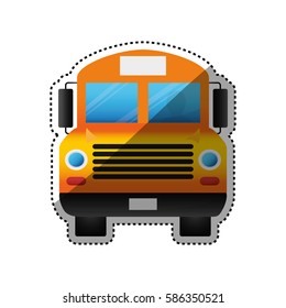 School bus vehicle icon vector illustration graphic design