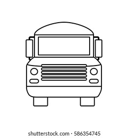 School bus vehicle icon vector illustration graphic design