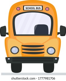 A school bus. Vehicle for transporting passengers, schoolchildren. Vector illustration 