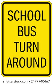 School bus warning sign and labels