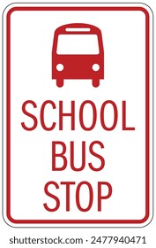 School bus warning sign and labels