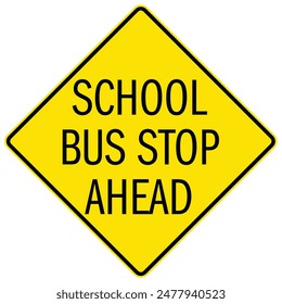 School bus warning sign and labels