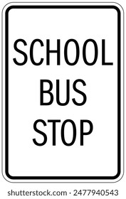 Señal de advertencia y etiquetas de autobús escolar