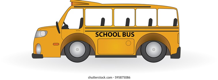 School bus Yellow color.