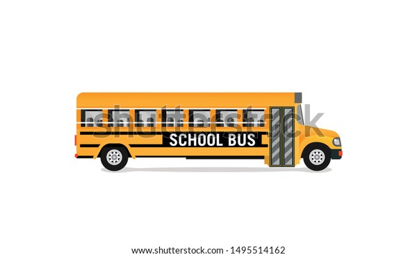 School bus, yellow\
school bus vector icon