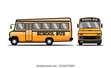 A school bus is a yellow vehicle used to transport students to schools daily. It's designed for safety with seat rows and stop signs. Drivers follow specific routes to pick up students towards school