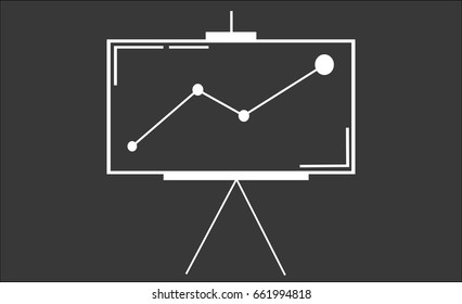 School, bussines interactive whiteboard or IWB with remote control, isolated on a white background. Clipping path provided for both the board and screen.