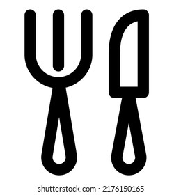 School cafeteria with kitchenware knife and fork