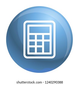School calculator icon. Outline school calculator vector icon for web design isolated on white background