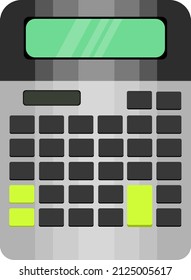 School calculator, illustration, vector on a white background.