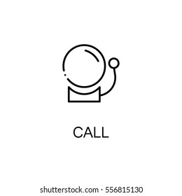 School callflat icon. Single high quality outline symbol of education for web design or mobile app. Thin line signs of School callfor design logo, visit card, etc. Outline pictogram of School call