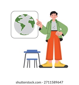 School Campaign Vector Flat Illustration EPS 10 file