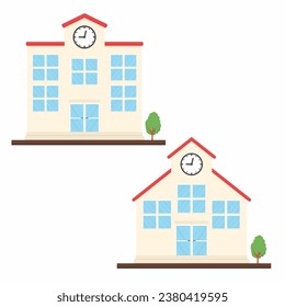 School or campus building vector illustration in flat style