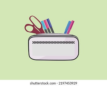 school case zipper art vector
