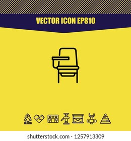 School chair icon vector