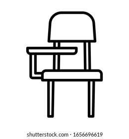School chair icon vector sign and symbol on trendy design