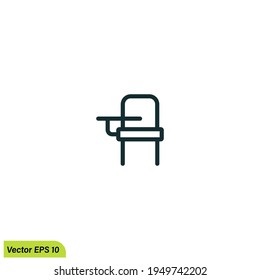 
school chair icon vector simple design element logo template